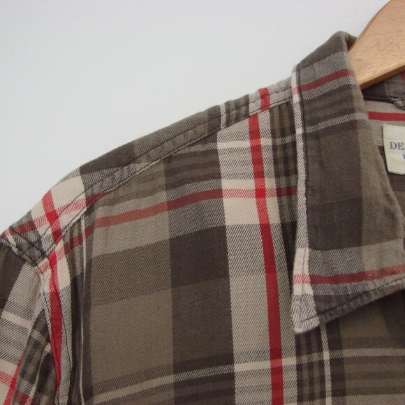 Ralph Lauren Denim & Supply Plaid Shirt Western Brown Tan Red XXL Extra Large - Picture 5 of 13